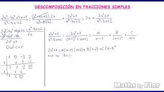 6 Descomposición en fracciones simples Grado del numerador mayor [upl. by Omari]