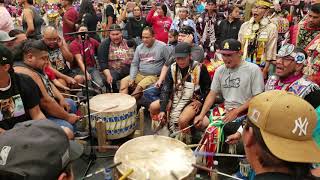 Montana cree and 2 other groups sing together [upl. by Nylyrehc]