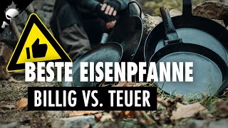 BESTE EISENPFANNE Überteuerte Jägerpfanne schwere Schmiedeeiserne und billige Alternative im Test [upl. by Rozalin]