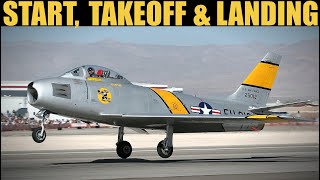 F86F Sabre Cold Start Takeoff amp Landing Tutorial  DCS WORLD [upl. by Pollyanna677]