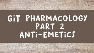 AntiEmetics Drugs Git pharma katzung lippincott pharmacology antiemetics [upl. by Onaicul]