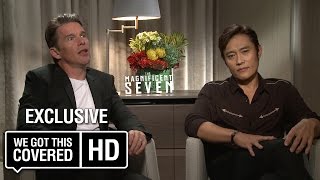 Exclusive Interview Ethan Hawke and Byunghun Lee Talk The Magnificent Seven HD [upl. by Seana657]