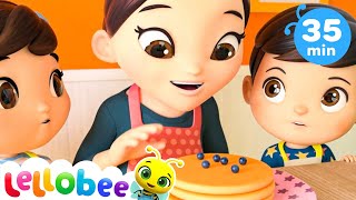 Making Pancakes Song More Nursery Rhymes for Kids  Lellobee [upl. by Petta]