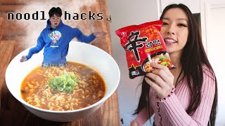 Trying Instant Noodle Hacks at Home  Chonny amp Dalena [upl. by Eidak649]