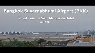 Bangkok Suvarnabhumi Airport BKK w ATC  25 Jan 2023  Siam Mandarina Hotel [upl. by Meredeth]