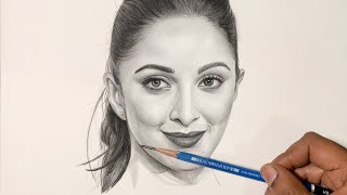 Complete Shading Process of a Face in Real Time Pencil Drawing [upl. by Cullan]