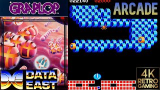 Graplop Cluster Buster Arcade  Data East 1983  4k Gameplay [upl. by Nosemaj]