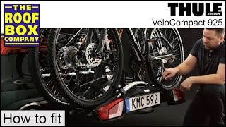 Thule VeloCompact 925 towbar Bike Rack  How to fit [upl. by Nylikcaj576]