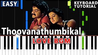 Thoovanathumbikal Bgm Easy Piano Tutorial  Thoovanathumbikal Love BGM  Clara BGM  Johnson Master [upl. by Silloh]