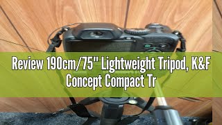 Review 190cm75 Lightweight Tripod KampF Concept Compact Tripod for DSLR Camera Camera Tripod for [upl. by Shaia639]