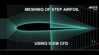 STEP AIRFOIL MESHING IN ICEM CFD [upl. by Ennairam]