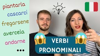 I VERBI PRONOMINALI in italiano fregarsene farcela andarne cascarci Cosa significano 😱 [upl. by Cardew]