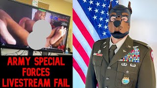 US Army LIVESTREAMS Commander Touching Self [upl. by Aggi]