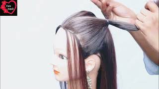 Amazing Front Hairstyles For Party Open Hairstyles  Hairstyles with Saree  Front Hairstyles [upl. by Ahtis]