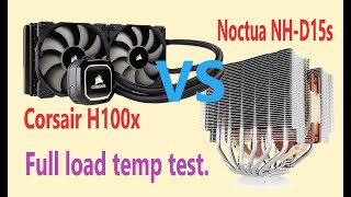 Corsair H100X vs Noctua NHD15s at full load in my PC [upl. by Wayne]