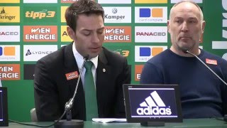 Pressekonferenz vor dem Heimspiel vs SV Mattersburg März 2016 [upl. by Ahsikahs]