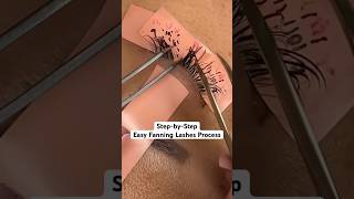 How to Use Easy Fanning Lashes  Easy Volume Lashes to Use for Beginner Lash Artists yegilashtips [upl. by Benco]