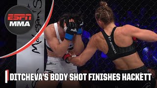 Dakota Ditcheva finishes Chelsea Hackett with flurry against the cage  PFL Highlights [upl. by Hizar384]