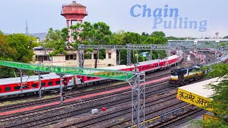 Chain pulling  Udaipur City New Jalpaiguri 19601 departure from ajmer junction [upl. by Kliber]