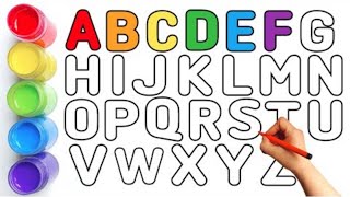 Alphabet ABC song Kids rhymes A to Z ABCD Learn how to draw Alphabet A to Z step by step [upl. by Eneja]