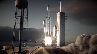 Elon Musk Teslasını Marsa Gönderiyor Falcon Heavy Roketi Fırlatma Anı [upl. by Mcleod]