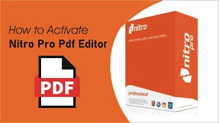 How to Activate Nitro Pro Pdf editor  Nitro Pro Pdf Activation method [upl. by Jecoa]