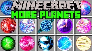 Minecraft MORE PLANETS MOD  TRAVEL TO 100 NEW PLANETS  Modded MiniGame [upl. by Yuzik]