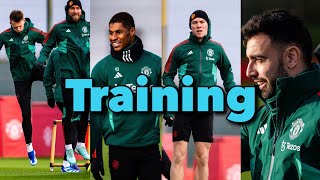 Manchester United Training Rashford Eriksen Højlund Garnacho Bruno  Ready For West Ham Clash [upl. by Obola558]