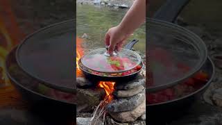 Cooking Chicken Liver on Nature Kitchen Full cooking outdoor asmrvideo relax food liver [upl. by Guidotti]