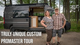 This Couple DIY Built their DREAM Van for Full time Van living  Dodge Promaster tour [upl. by Maggee]