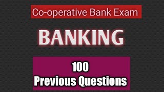 Banking 100 Previous QuestionsCooperative bank Junior ClerkAssistant Secretary Exam Preparation [upl. by Thomson568]