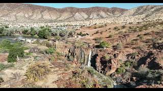 Epupa Falls drone video  Namibia [upl. by Adnihc894]