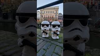 Stormtroopers visiting Oude gracht Utrecht [upl. by Ylrebmic]