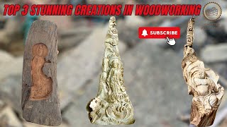 Top 3  Stunning Creations in Woodworking  crafting wood art  amazing woodwork  crafting ideas [upl. by Schuler]