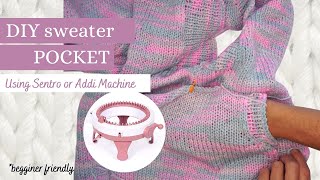 DIY Sentro knitting machine pocket for a SWEATER EASY [upl. by Maggee]