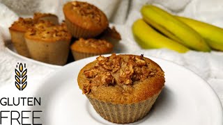 🍌🧁Bananowe Babeczki  Muffinki BEZGLUTENOWE 🧁🍌 bez laktozy bez tłuszczu ❤️ [upl. by Fabiolas667]