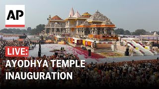 Ayodhya LIVE Inauguration of the temple for the Hindu god Ram in India [upl. by Takken515]