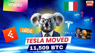 Crypto Chaos Trump’s Token Flop Tesla’s BTC Move amp a16z’s Hot Report [upl. by Asilad255]