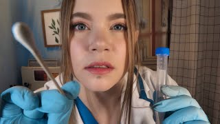 ASMR Hospital THOROUGH Full Body Exam for Infectious Disease Consult  Lots of Culture Swabs [upl. by Denni765]