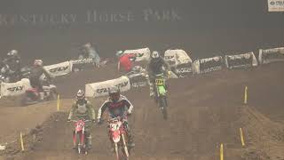 Wild Over The Bars Crash at Rd 6 Lexington  2022 Tri State MX Arenacross [upl. by Fai]