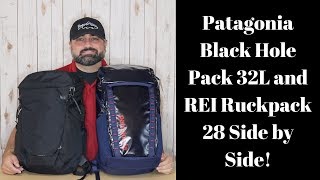 Patagonia Black Hole Pack 32L and REI Ruckpack 28 side by side [upl. by Jansson926]