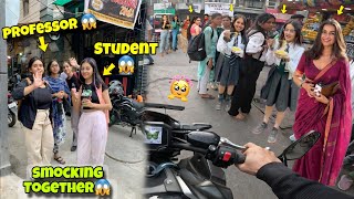 College Girls amp Teacher Smocking Together😱  Bunny Helmet Cover Reactions 😱 [upl. by Attiuqram]