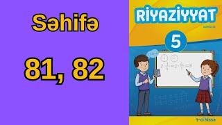 Riyaziyyat 5ci sinif Səhifə 81 82 [upl. by Okimuk]