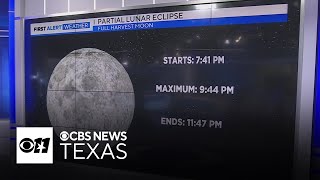 Partial lunar eclipse expected over North Texas Tuesday night [upl. by Yuri]