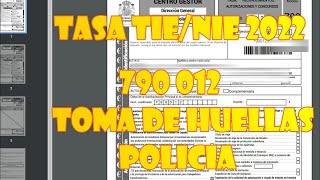 🇪🇸Como descargar la Tasa 790 012 para renovar TIENIE de residencia temporal Toma de huellas [upl. by Florina]