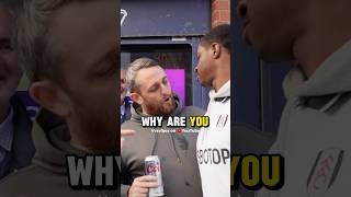 Evertonian Confronts Fulham fan 😱 [upl. by Eineeuq]