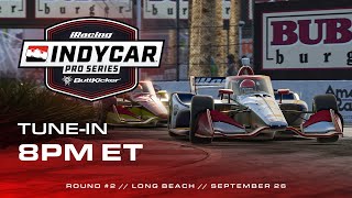 INDYCAR ButtKicker iRacing Pro Series  Round 2 from Streets of Long Beach [upl. by Eimat685]