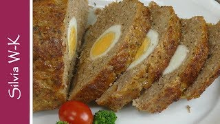 Hackbraten  falscher Hase  Hackbraten mit Ei [upl. by Ledda]