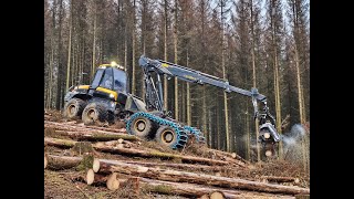 🌲Ponsse Bear amp H8 • Ponsse Logging • Harvester in Action • Forestmachine • Forestwork🌲 [upl. by Novihs583]