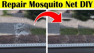 How to repair Mosquito Net in aluminum window section  Fabric mosquito mesh repair  machardani [upl. by Liebowitz581]